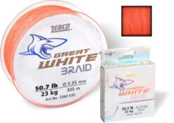 ZEBCO Great White Braid - Geflochtene Schnur - Orange