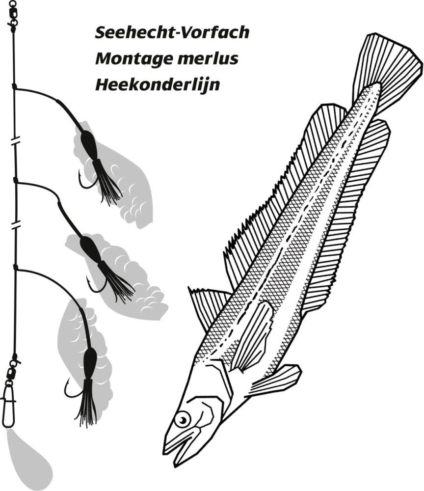 Rhino Seehecht-Vorfach Selbstleuchtend 4 Rhino Seehecht-Vorfach Selbstleuchtend – Bild 2