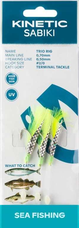 Kinetic Sabiki TRIO Rig - Vorfach 3 Kinetic Sabiki TRIO Rig - Vorfach