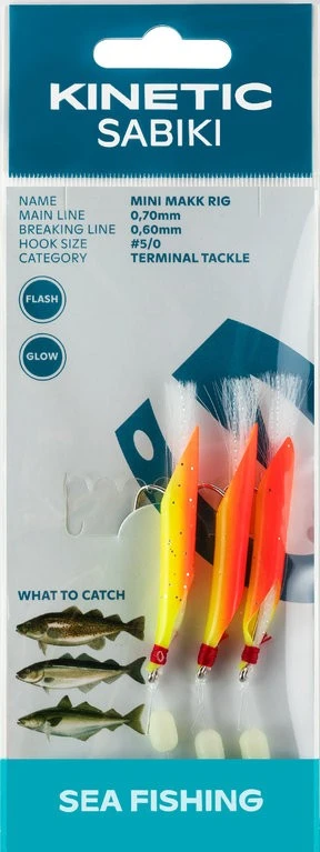 Kinetic Sabiki Mini Makk Rig - Vorfach 3 Kinetic Sabiki Mini Makk Rig - Vorfach
