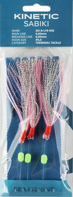 Kinetic Sabiki Sei & Lyr Rig - Vorfach 3 Kinetic Sabiki Sei & Lyr Rig - Vorfach